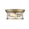 Z-Lite Sonna 2 Light Flush Mount, Heritage Brass And Clear Seedy 727F10-HBR - alternate 4